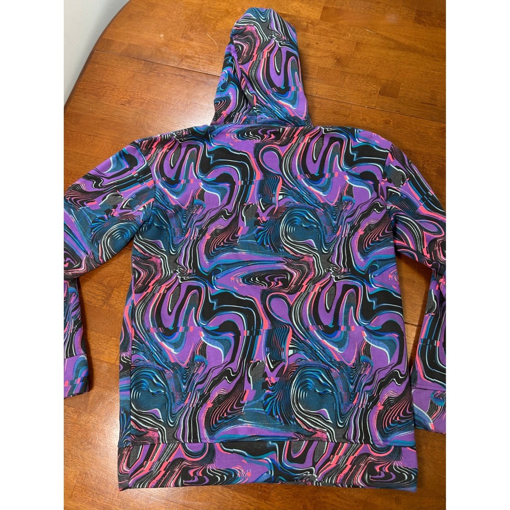 Gymshark Hoodie Mens Small Purple Blue Swirl Psychedelic Pullover Sweatshirt - Picture 8 of 8